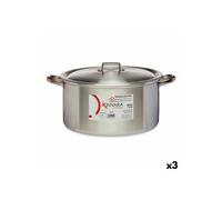 Casseruola con coperchio - Alluminio - 15 L - 3 unitÃ - Argento - 37x37x56,5 cm