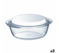 Casseruola con coperchio Pyrex Essentials Trasparente 2,1 L [3 Unità]