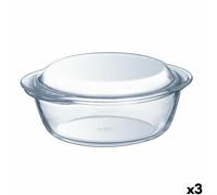 Casseruola con coperchio Pyrex Essentials Trasparente 3,2 L [3 Unità]