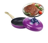 Casseruola con coperchio, salsa con coperchio,Vaso da cucina profondo a forma di frutta - Pan a fondo spesso versatile, piano cottura antiaderente per cuocere a fuoco lento per l'inscatolamento