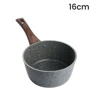 CASSERUOLA CON MANICO LEGNO PENTOLA ANTIADERENTE ANTIGRAFFIO PER INDUZIONE DA Ø1