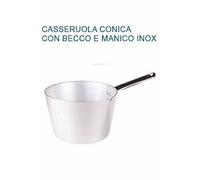 CASSERUOLA CONICA CON BECCO Ø 26X15,5H Alluminio 3 Professionale Pentole Agnelli