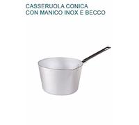CASSERUOLA CONICA CON BECCO Ø cm 20 X12,5H Alluminio 2 mm Manico Pentole Agnelli