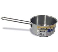 Casseruola conica Mono-Fondo indeformabile in Inox 18/10 con Becco induzione (12cm)