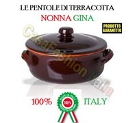 CASSERUOLA + COPERCHIO CRETA DM 16 NONNA TERRACOTTA ITALIA COCCIO 02 2025