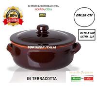 CASSERUOLA + COPERCHIO CRETA DM 28 NONNA TERRACOTTA COCCIO SUGHI SALSA 12 2025