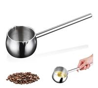 Casseruola da 10 oz/300 ml con beccuccio, mini pentola per caffè, scalda burro con manico lungo 20 cm, in acciaio inox 316 per latte, burro, salsa, cioccolato
