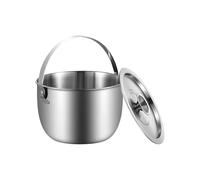 Casseruola da Campeggio | Attrezzature da Campeggio per Cucina da Esterno,Ciotola Scolapiatti in Acciaio Inox con Coperchio, Attrezzature da Esterno per Viaggio, Pesca, Caccia, Barbecue,
