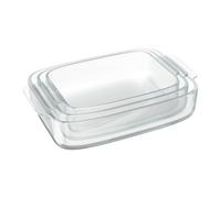 Casseruola Forno Pirofila Vetro Lasagnera Teglia Lasagne Arrosto Cucina Set 3