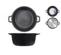 Casseruola H&H alta antiaderente pietra 2 manici Cm 32