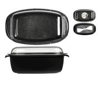 Casseruola H&H antiaderente con coperchio in vetro 40x21 Cm