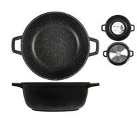 Casseruola H&H antiaderente pietra 2 manici Cm 24