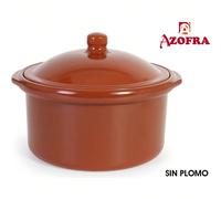 Casseruola In Argilla 30Cm Azofra Design Elegante e Funzionale | Pentola con Due Manici Laterali, Cottura Uniforme e Coperchio Regolabile, Perfetta per Tutti i Tipi di Cucine Goditi una cottura unifor