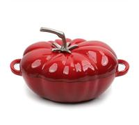 Casseruola in ceramica a forma di zucca con coperchio, antiaderente, a forma di zucca, smaltata, per vari piani cottura, facile da pulire