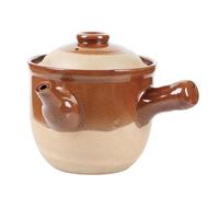 Casseruola in ceramica con coperchio, pentola da 3 litri in porcellana, ideale per stufati e medicina cinese, stoviglie resistenti per la cucina