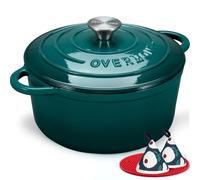 Casseruola in Ghisa Smaltata Antiaderente Forno Olandese con Coperchio Ø26 CM