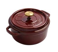 Casseruola in Ghisa Smaltata da 3,7 L con Coperchio, Resistente, Sicura per Forno fino a 500°F, Pentola da Cucina per tutti i Piani Cottura, Idee per Lista Nozze e Regali,Rosso