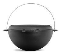 Casseruola Kazan da 8 l per barbecue e campeggio, in ghisa, con coperchio, per grigliare a carbone, per la cucina, per esterni, per la cucina in campo, gulasch