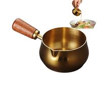 Casseruola per salse, con beccuccio per versare, manico freddo, in acciaio, per zuppe, ketchup, zuppe, stufato, caffè, bevande calde e burro