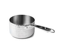 Casseruola Professionale in Acciaio 3ply Martellato un Manico 16 cm