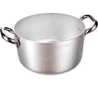 Pentole agnelli casseruola 104 alta ø 28 professionale, in alluminio puro, 2 man