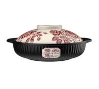 Casseruola resistente al calore for uso domestico, compatibile con fornelli a gas, pentola in ceramica non facile da rompere for riso in terracotta, stufato e cucina quotidiana(1500ML)