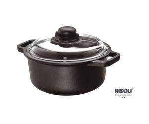 Casseruola Risoli INDUCTION, modello 097IN 20TP, con coperchio, colore Nero, per