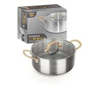 Casseruola triplo strato Tri Ply - Gold con coperchio (24 cm)