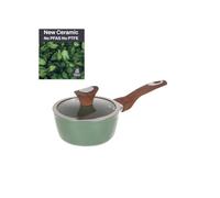 Casseruola un manico 16 cm con coperchio verde New Ceramic
