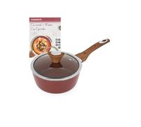 Casseruola un manico 16 cm coperchio burgundy New Ceramic (20 cm con manico)