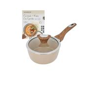 Casseruola un manico 16 cm coperchio taupe New Ceramic
