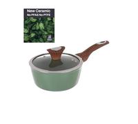 Casseruola un manico 18 cm con coperchio verde New Ceramic