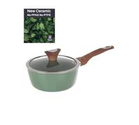 Casseruola un manico 20 cm con coperchio verde New Ceramic
