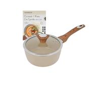 Casseruola un manico 20 cm coperchio taupe New Ceramic