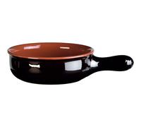 Casseruola un manico in Terracotta Smaltata Ø28xh9,5 cm - lt 3,8 peso 2,1 kg No Piombo no Cadmio linea Terra Colore marrone marrone