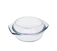Casseruole da Forno, 1L 16cm, Piccolo Casseruola in Vetro, Rotonda, Coperchio Microonde per Uno