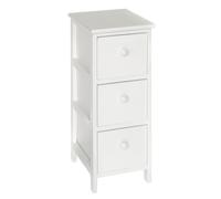 Cassetiera con 3 Cassetti in Legno Paulownia Bianco Fadi