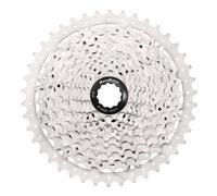 Cassetta 10v. Sunrace MS3 11-46 MTB per Shimano argento metallico (confezione) (