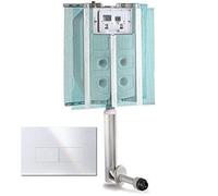 CASSETTA A MURO ECO PUCCI DA INCASSO DOPPIO PULSANTE PLACCA BIANCA 9L