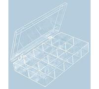 Cassetta a scomparti PS MINI, 10 scomparti 105x170x32 mm, colore trasparente cristallino