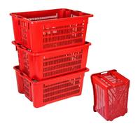 CASSETTA AGRICOLA TRAFORATA IN PVC IMPILABILE DA 40 LITRI RACCOLTA OLIVE 4 PZ