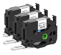 Cassetta Aken Etichette Compatibile con Brother P touch TZe-241 TZe241 TZ-241 18 mm Nastro per Etichettatrice Compatibile con P touch Cube 1830 D400 D600 P700 2430, confezione da 3