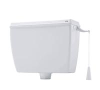 CASSETTA ALTA ESTERNA MOD. ALFA a catenella BIANCA CON COPERCHIO PER WC BAGNO