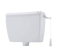 CASSETTA ALTA ESTERNA MOD ALFA a catenella BIANCA CON COPERCHIO PER WC BAGNO