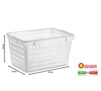 CASSETTA APERTA FORATA PER PANE SENZA COPERCHIO CM.50X34X30H