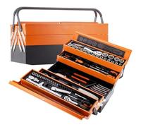 Cassetta Attrezzi 85 Pezzi Completa - Valigetta Portautensili in Metallo con Chiavi, Bussole, Cacciaviti e Pinze, Set Utensili Professionale