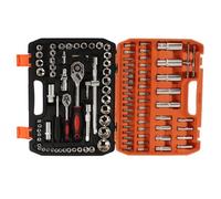 Cassetta Attrezzi Completa 108 Pezzi Strumenti Riparazione Meccanica Kit Assortimento Bussole A Impatto Chiavi A Cricchetto E Chiavi Esagonali Punte Per Cacciavite Utensili Manuali