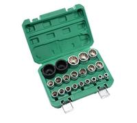 Cassetta Attrezzi Completa 21 Pz 1/2 Chiave A Bussola Multi-dente Set Di Prese Per 6 E 12 Punti Presa Multi-dente Esterna Scatola Di Riparazione Automatica