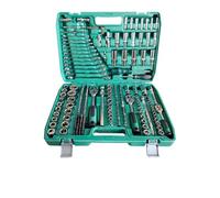 Cassetta Attrezzi Completa 216 Pezzi Professionale Auto Chiave A Cricchetto Per Combo Set Di Utensili A Mano Utensili A Mano Kit Di Attrezzi La Casa Strumento A Cricchetto E Custodia(Green)