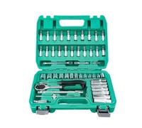 Cassetta Attrezzi Completa 53 Pz Chiave A Cricchetto Cassetta Degli Attrezzi 1/4 Pollici Drive Socket Set Strumento Riparazione Auto Kit Combinazione Cacciaviti Strumento Riparazione Auto